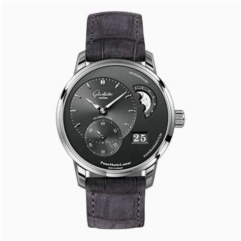 reloj plano para hombre - Glashutte Original Reloj PanoMaticLunar para hombre, Azul, .